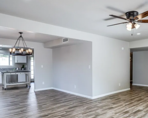 renovated living room